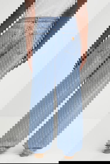 Džínsy Carhartt WIP Rylan Wide Leg Striped Jeans Modrá | I035562.32H12, 2