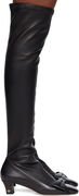 Garavani Leather Over-The-Knee Bow-Detail Boots