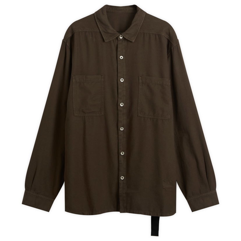Košeľa Rick Owens DRKSHDW Jumbo Overshirt, Size Large Hnedá | DU02E7299-CFL-78