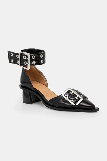 Tenisky a topánky GANNI Buckle Open Cut Pumps Čierna | S2891, 0