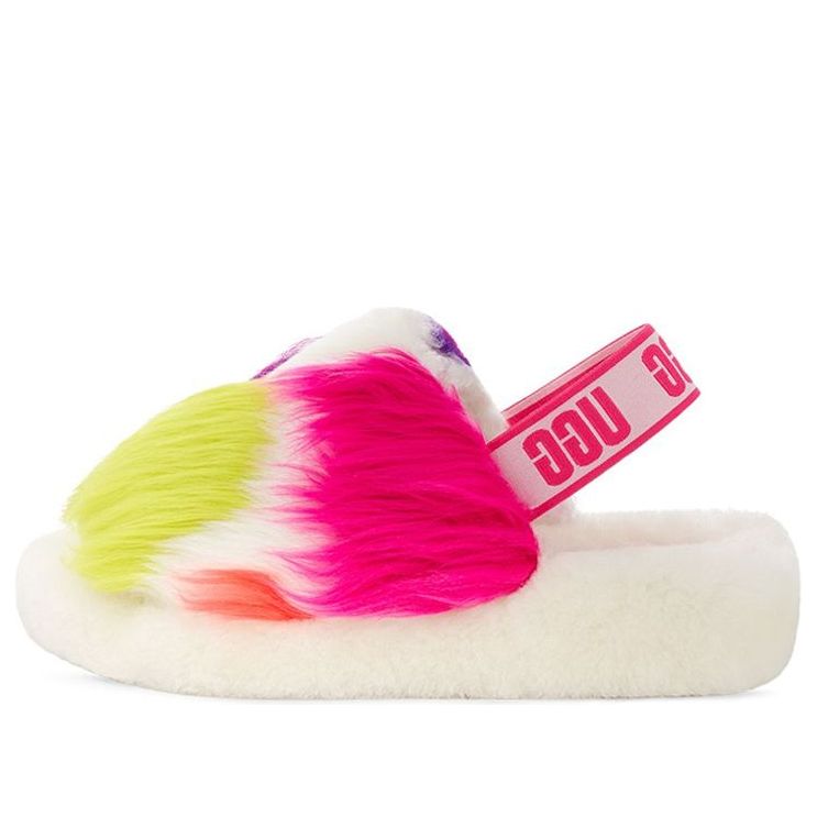 Tenisky a topánky UGG Fluff Yeah Party Spots Slippers Rôznofarebný | 1125006-WHT