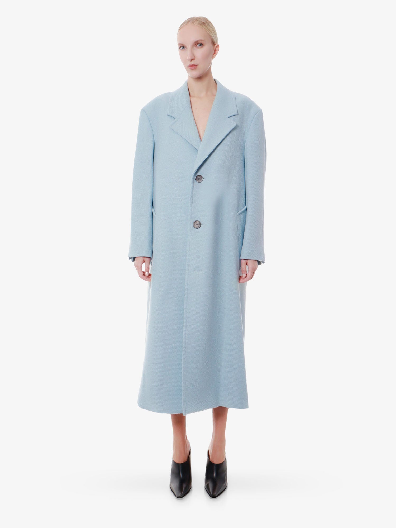 Kabáty AMI Women's Single-Breasted Coat Modrá | FC0307WV0016468, 1