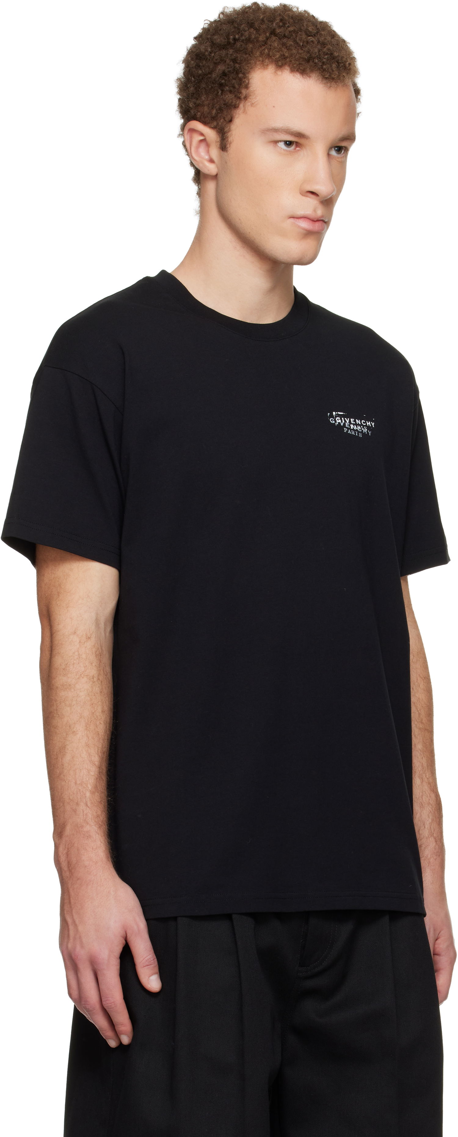 Tričko Givenchy 'GIVENCHY' Stamp Print T-shirt Čierna | BM71NK3YSA001, 1