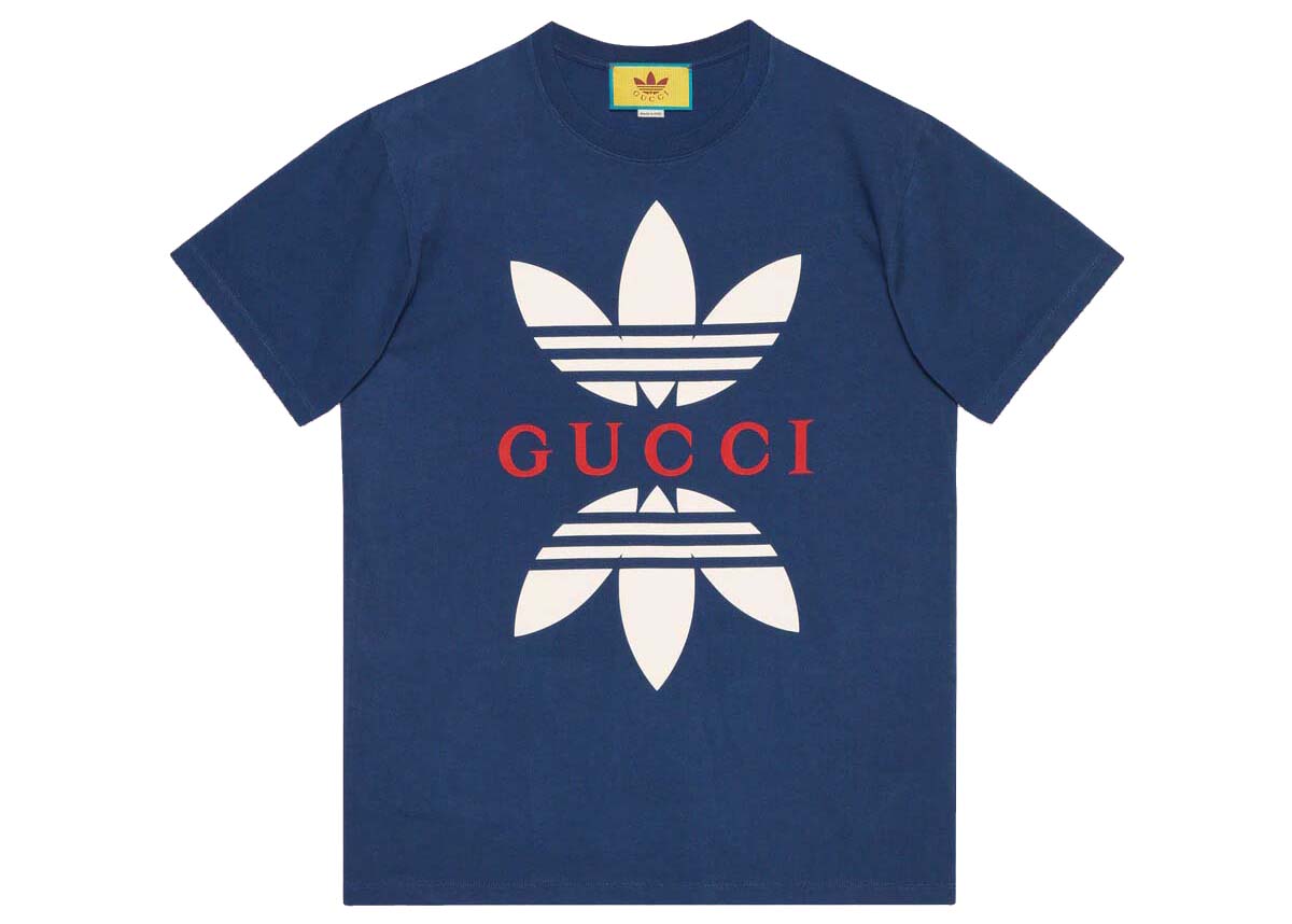 Tričko Gucci adidas x Cotton Jersey T-Shirt Navy | 548334 XJEMJ 4622, 0