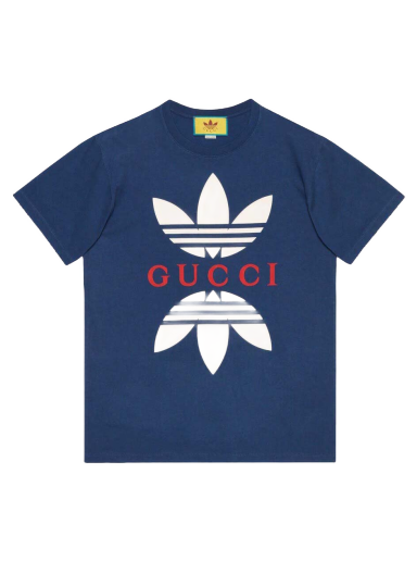 Tričko Gucci adidas x Cotton Jersey T-Shirt Navy | 548334 XJEMJ 4622