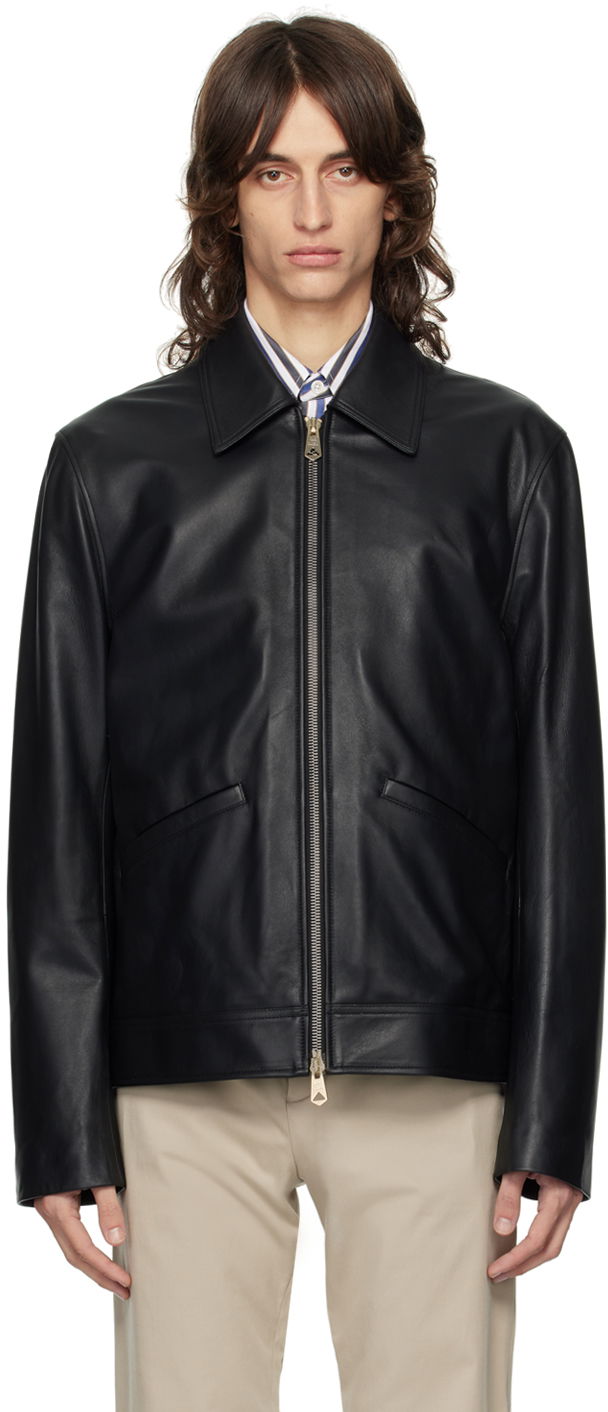 Bunda Paul Smith Paul Smith Slim-Fit Leather Jacket Čierna | M1R-041Z-N01388-79, 0