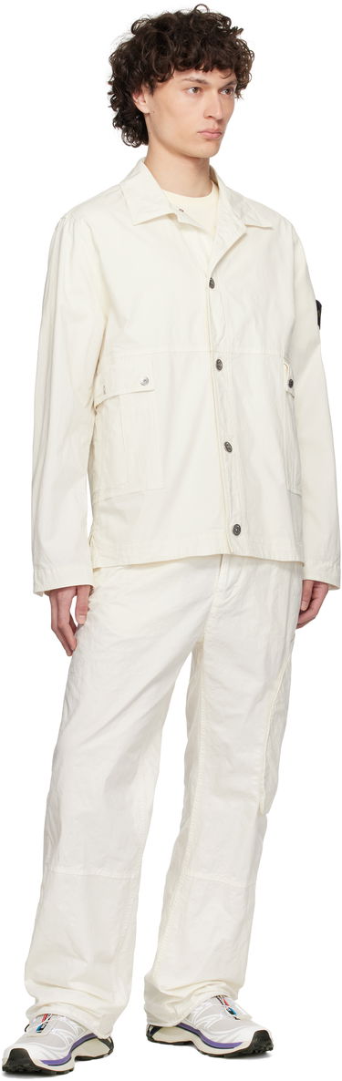 Cargo nohavice Stone Island Stone Island Organic Look Nylon Panama-TC Cargo Pants Biela | K1S15 3100010 S0069, 4