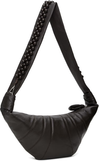 Taška cez rameno LEMAIRE Lemaire Pearls Medium Croissant Bag Hnedá | BG0158 LL0131, 2
