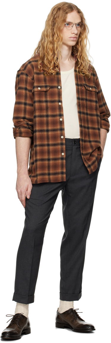 Nohavice BEAMS Beams Plus 1 Pleat Combat Trousers Šedá | 3823-0039-803, 3