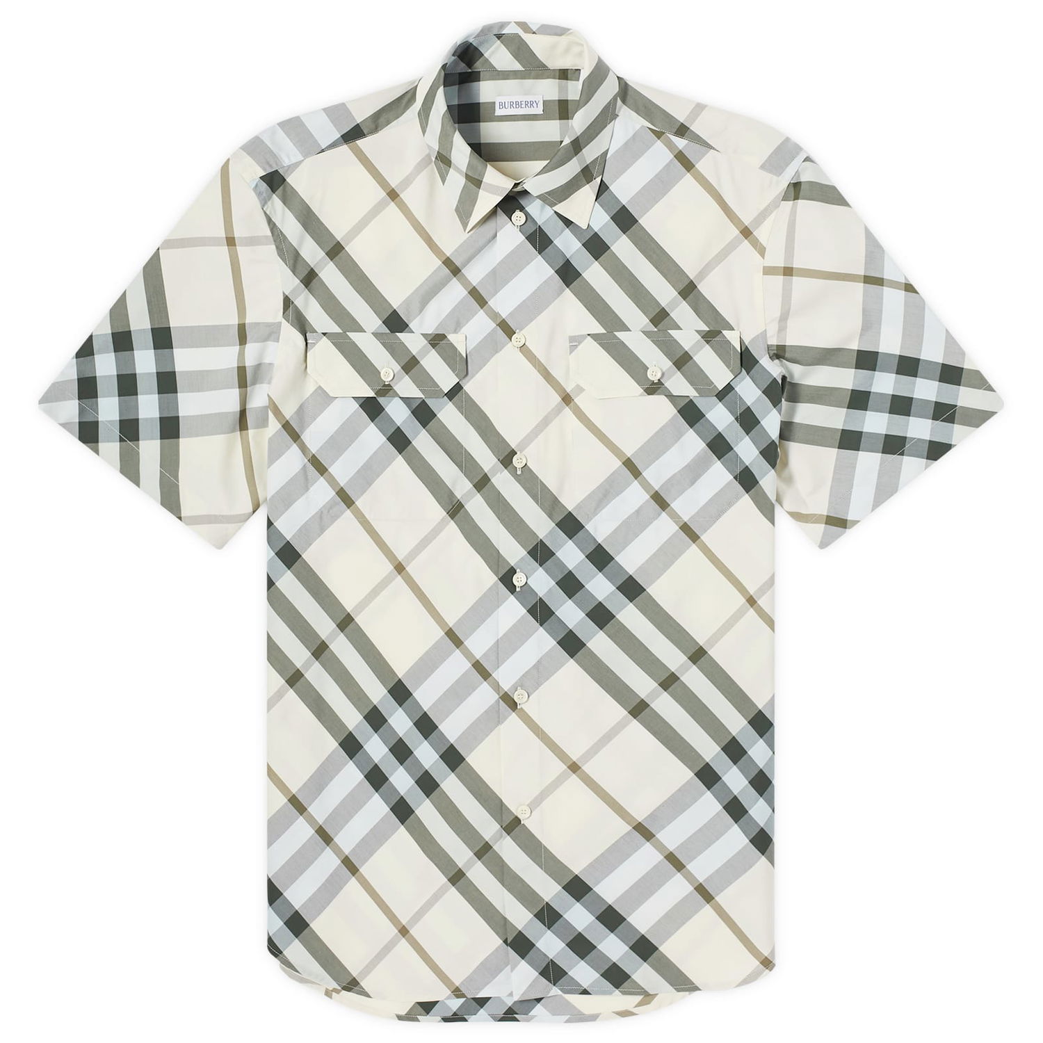Košeľa Burberry Short Sleeve Check Šedá | 8087325-A5686, 0