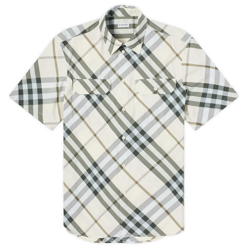 Košeľa Burberry Short Sleeve Check Šedá | 8087325-A5686