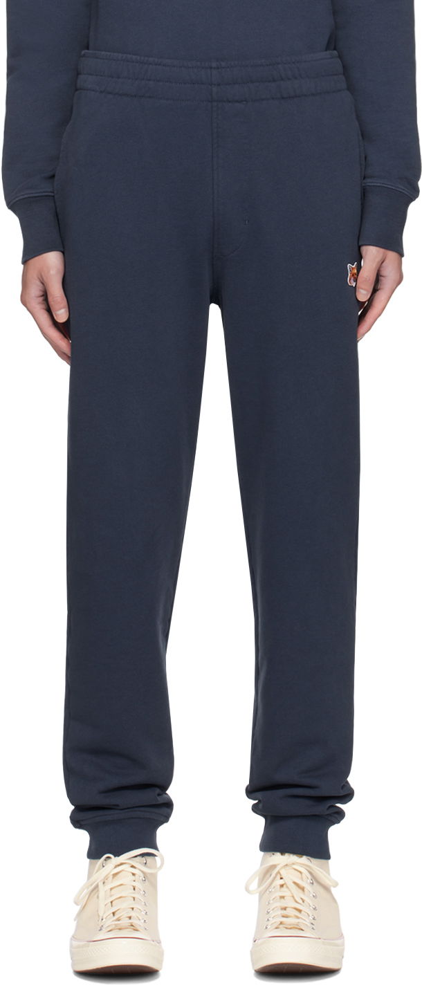 Tepláky MAISON KITSUNÉ Navy Fox Head Regular Sweatpants Navy | LM01114KM0001, 0