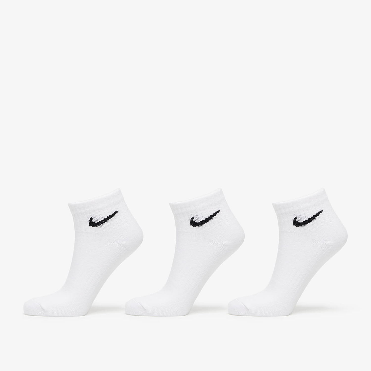 Spodná bielizeň a ponožky Nike Lightweight Ankle Socks 3-Pack Biela | SX7677-100, 0