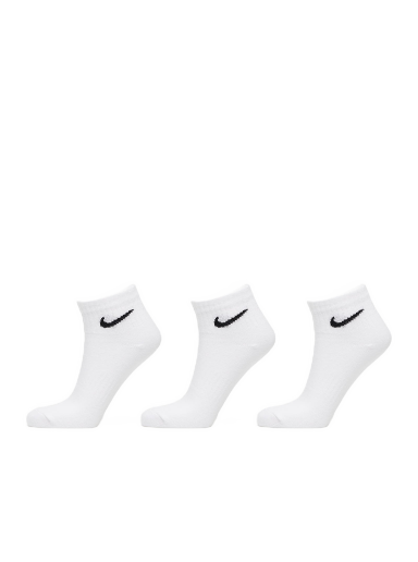 Spodná bielizeň a ponožky Nike Lightweight Ankle Socks 3-Pack Biela | SX7677-100