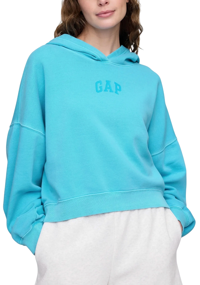 Mikina GAP Logo Hoody Tyrkysová | 429497-07, 0