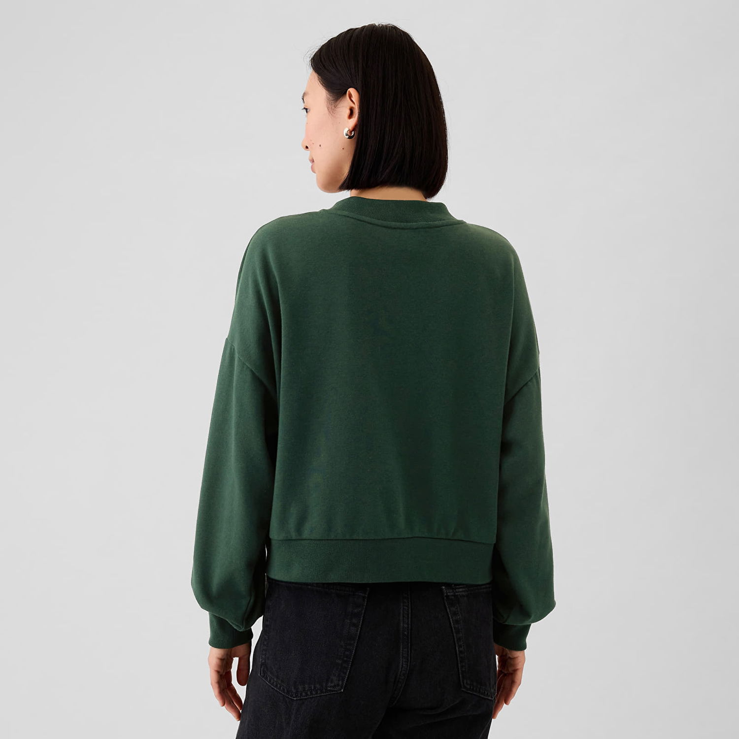 Mikina GAP Sweatshirt Logo Crew Cardigan Essex Green S Zelené | 498972-02, 1