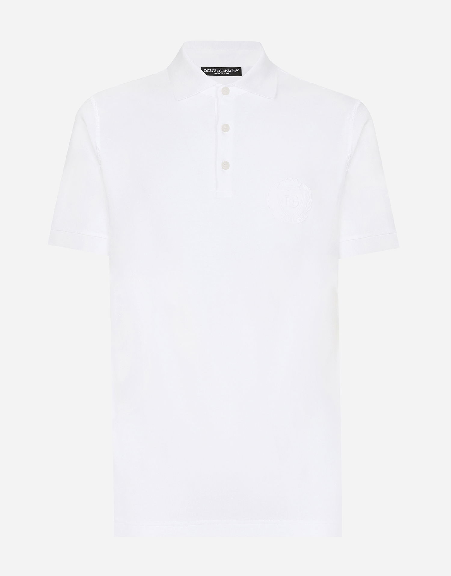 Polo tričko Dolce & Gabbana Cotton Polo Shirt With Logo Embroidery Biela | G8PL4ZG7NYYW0800, 0