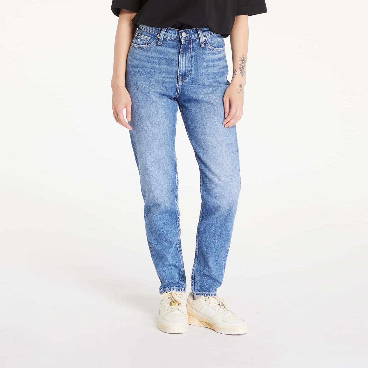 Džínsy CALVIN KLEIN Mom Jean Denim Medium Modrá | J20J223655 1A4, 0