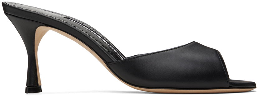 Doplnky Manolo Blahnik Manolo Blahnik Jadarona Leather Heeled Mules Čierna | 121-1461