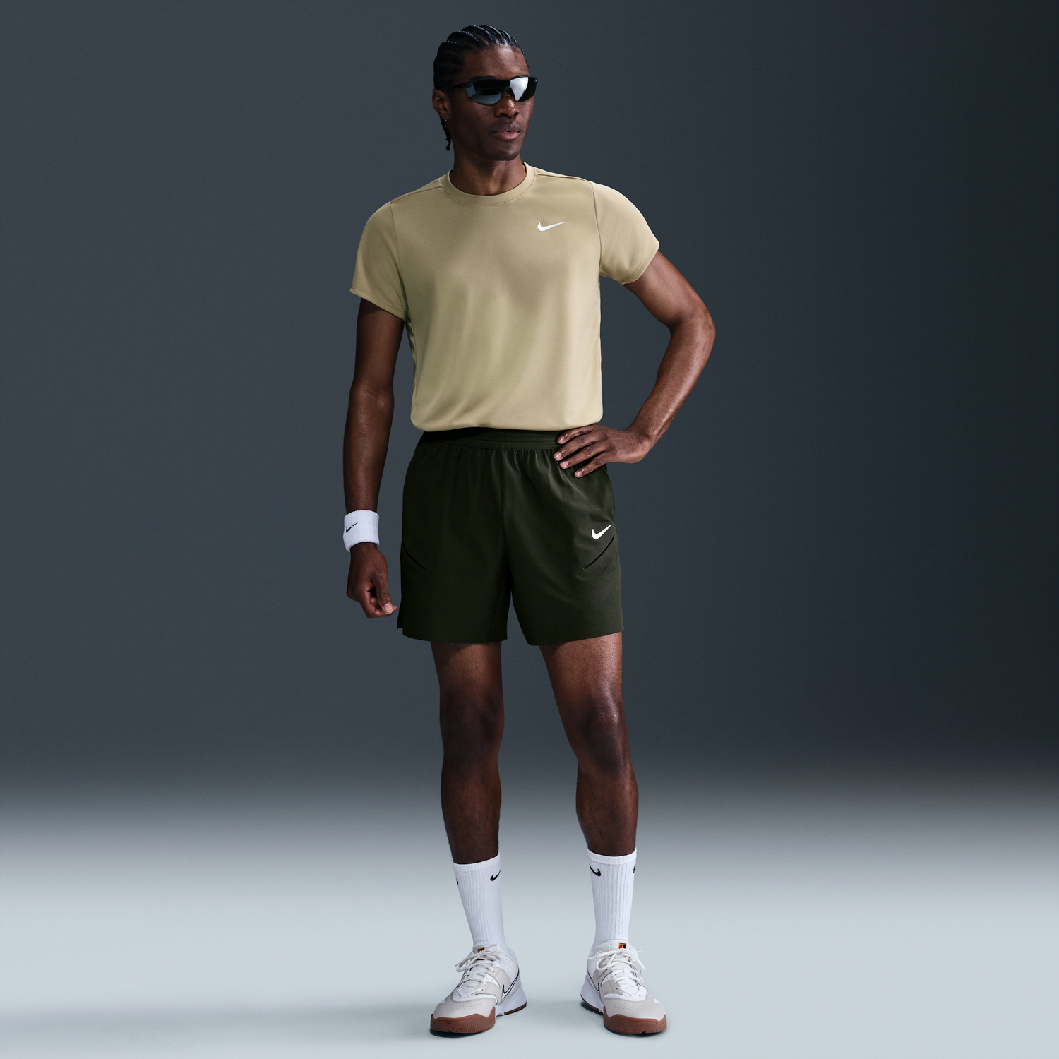 Šortky Nike NikeCourt Slam Dri-FIT Tennis Shorts Béžová | FZ6937-355, 0