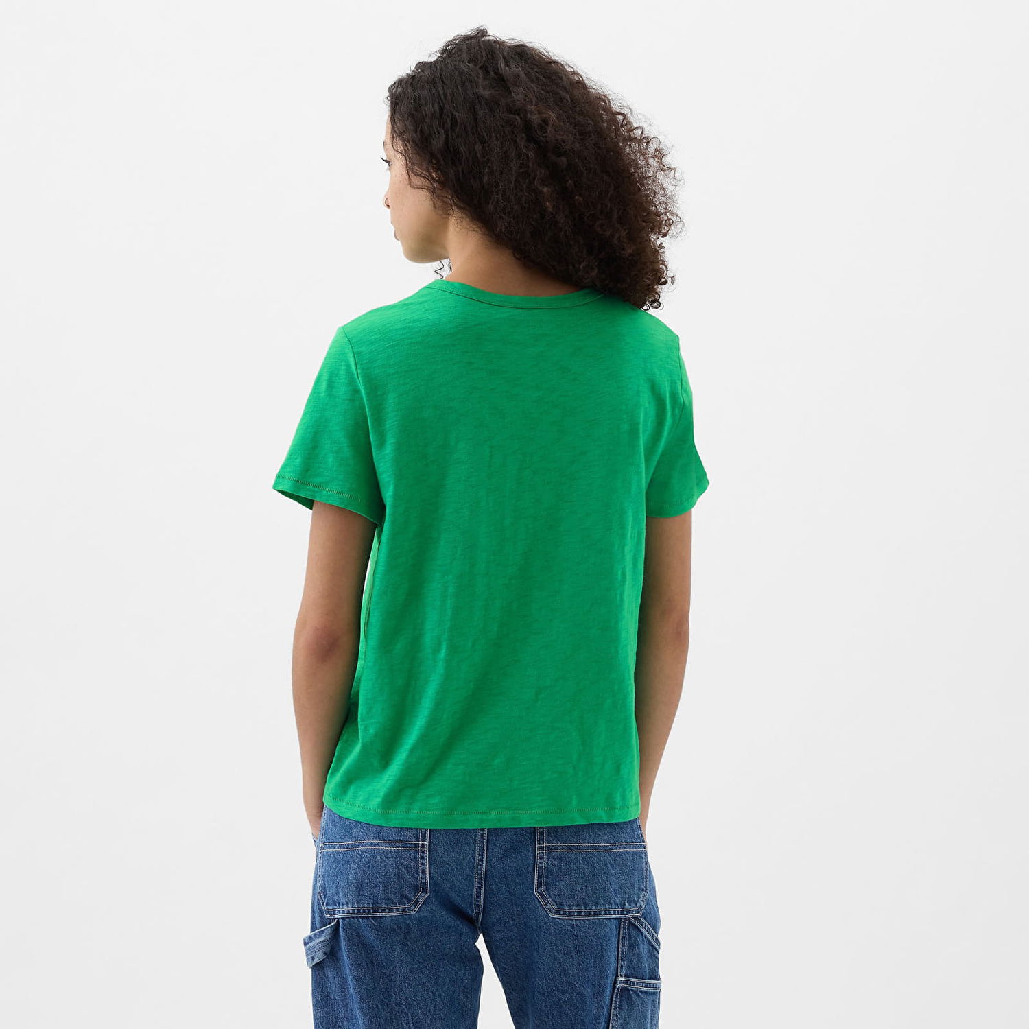 Tričko GAP Logo Slub Tee Simply Green Zelené | 871344-04, 1