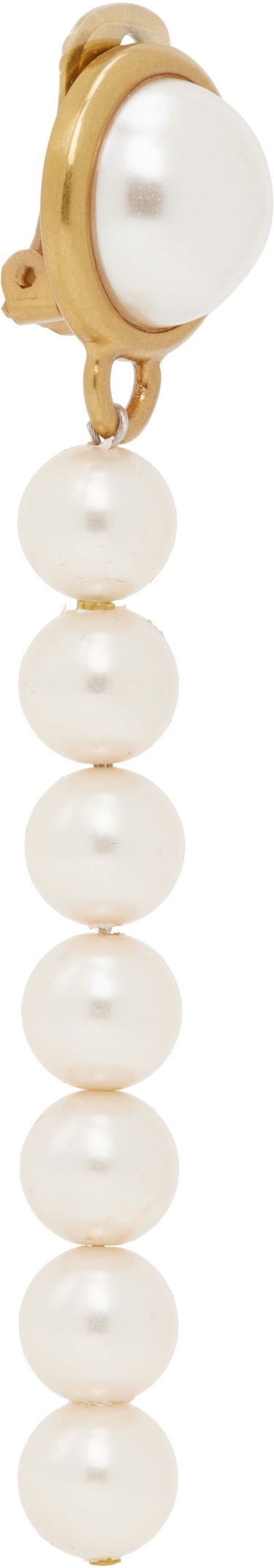 Náušnice Moschino Moschino Faux-Pearl Drop Earring Biela | 25121913584151006, 1