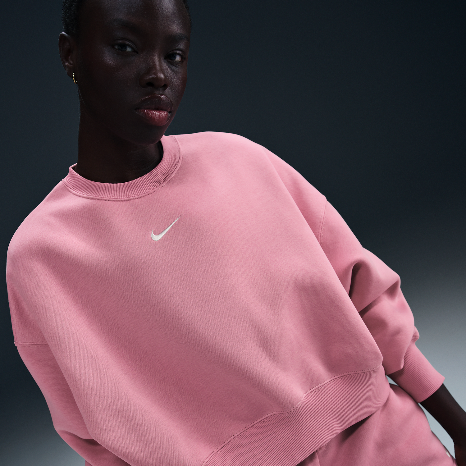 Sveter Nike Nike Sportswear Phoenix Fleece Crewneck Sweatshirt Ružová | DQ5761-699, 1