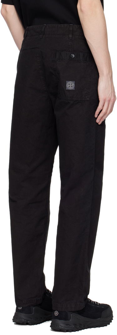 Cargo nohavice Stone Island Stone Island Brushed Organic Cotton Canvas Old Effect Trousers Čierna | K1S15 3100023 S00WA, 2