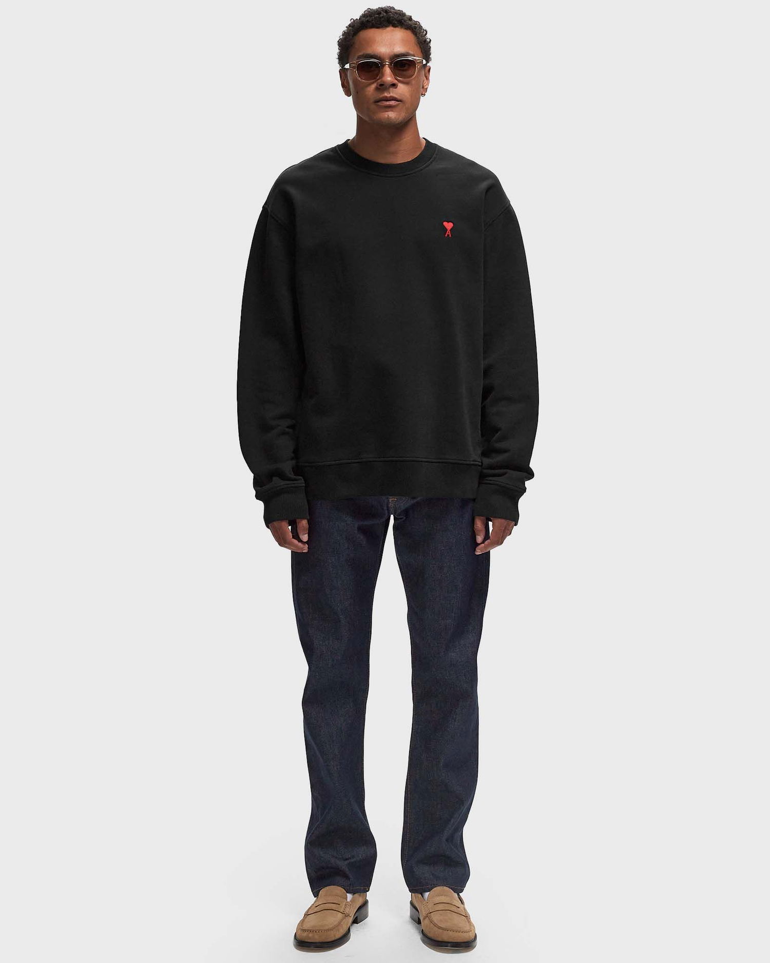 Mikina AMI Sweatshirt Čierna | BFUSW001 730 001, 1