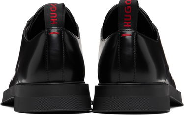 Starostlivosť o obuv BOSS Leather Derby Shoes with Stacked-Logo Tongue Čierna | 50548550, 2