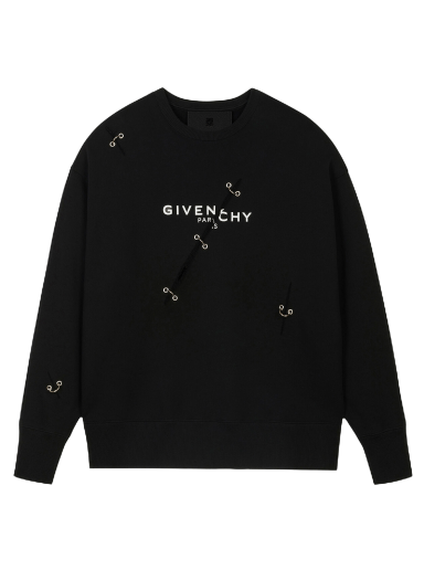 Sveter Givenchy Oversized Crewneck Čierna | BMJ0B83Y69 001