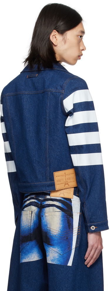 Bunda Jean Paul Gaultier Gaultier 'The Marinière' Striped Denim Jacket Navy | 24/30-F-VE071IP-D017-5501, 2