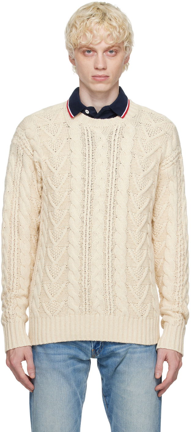 Sveter Polo by Ralph Lauren Fisherman's Sweater Béžová | 710909196001, 0