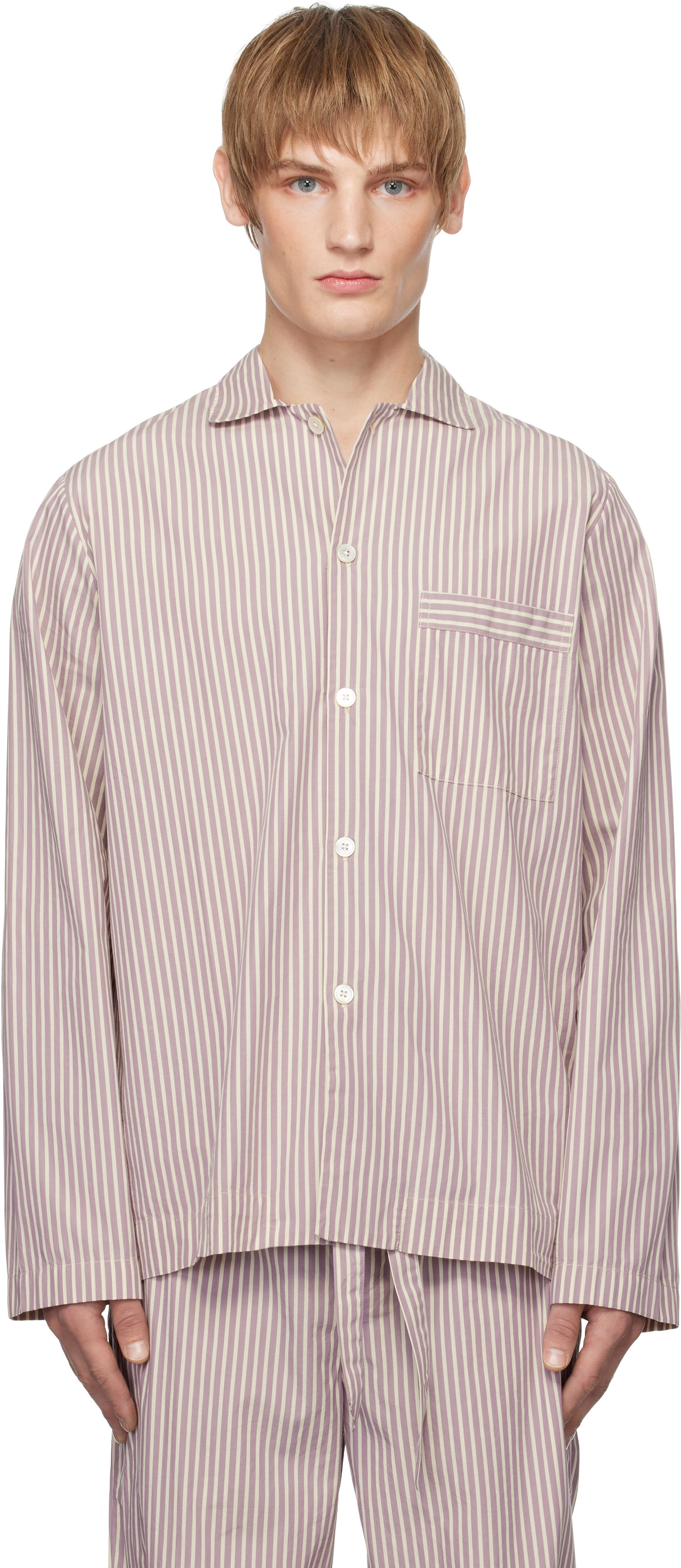 Pyžamo TEKLA Poplin Long-Sleeved Pyjama Fialová | SWT-SKST, 0