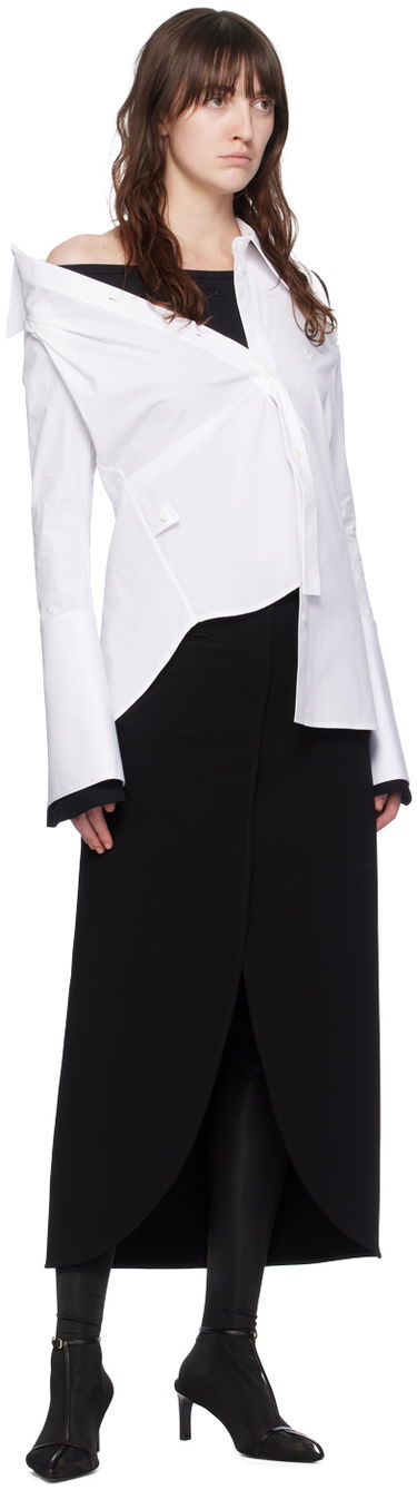 Košeľa Courrèges Modular Off Shoulder Shirt Biela | 224CCH056CO0121, 3