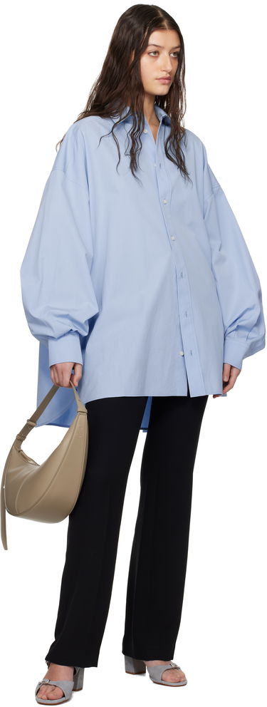 Košeľa WARDROBE.NYC Oversize Shirt Minidress Modrá | W1085R17, 3