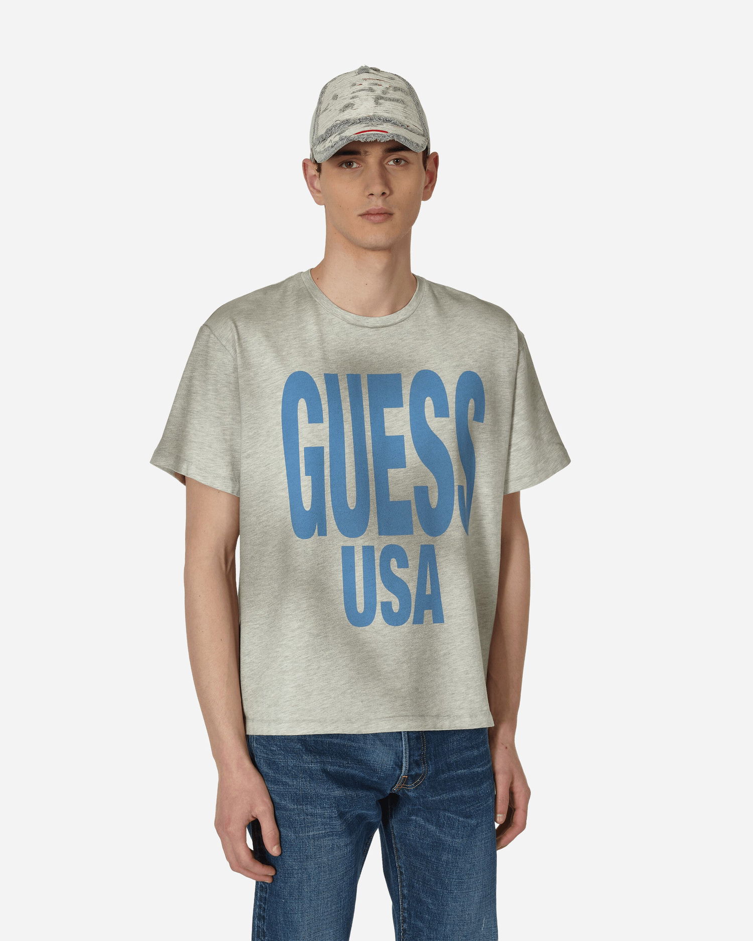 Tričko GUESS Aged Graphic T-Shirt Šedá | M3GI01KBNQ0 F9TJ, 0