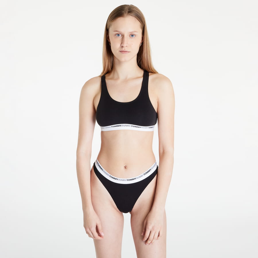 Podprsenka Tommy Hilfiger Modern Varsity Unlined Bralette Čierna | UW0UW03828 BDS, 1