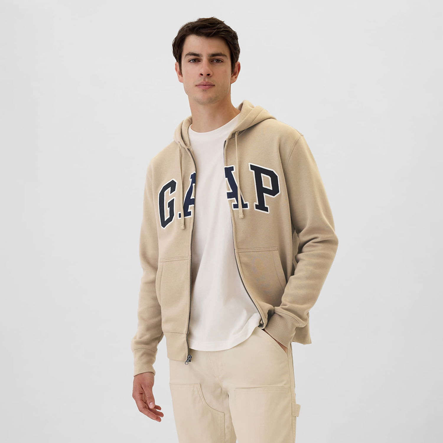 Mikina GAP Fullzip Hoodie Khaki Zelené | 543914-00, 0