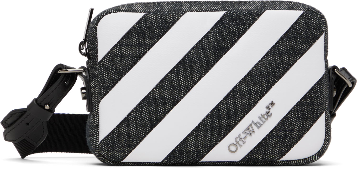 Taška cez rameno Off-White Off-White Diagonal Striped Camera Bag Biela | OWNN18FS25FAB0021000, 0