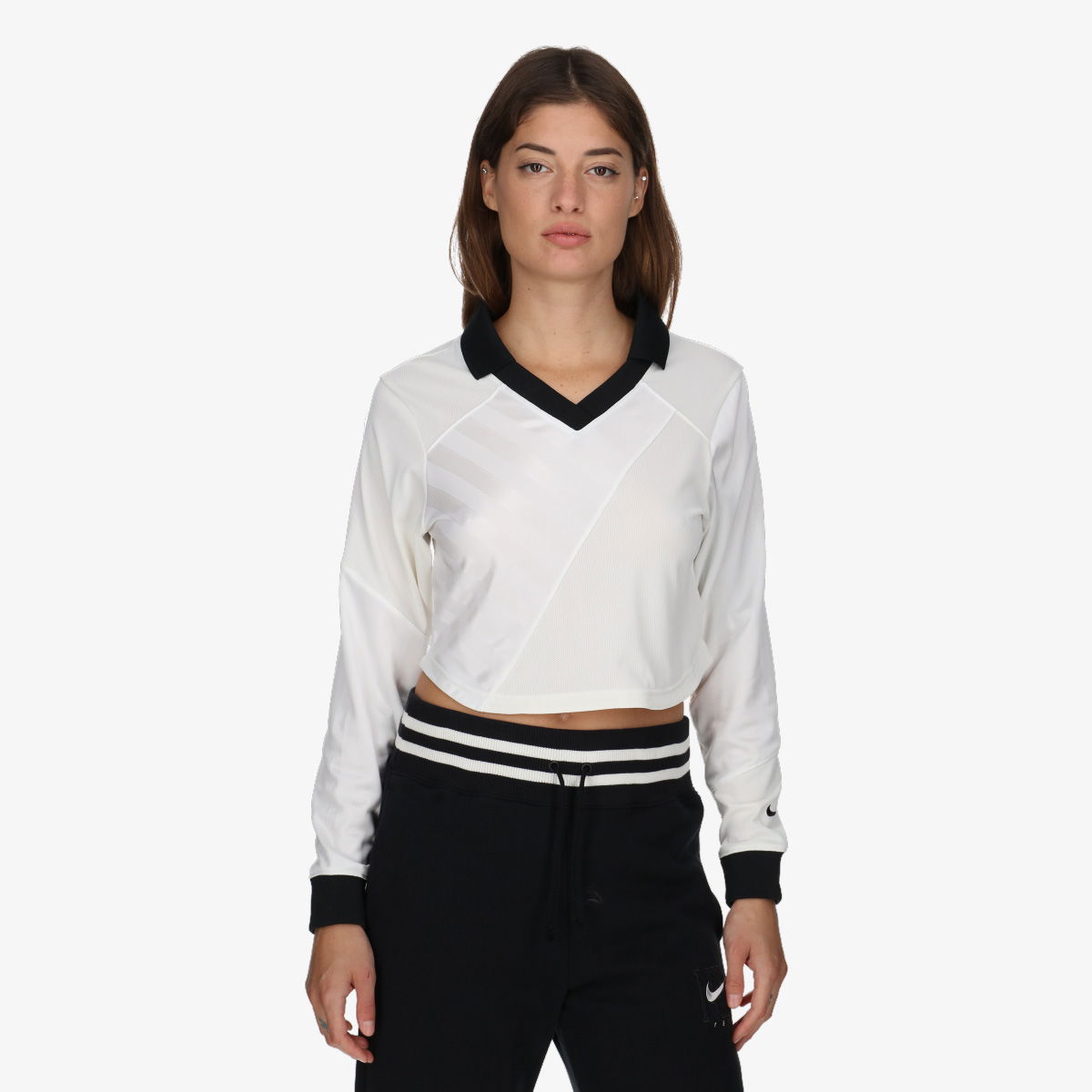 Crop Top Nike NSW Street Long Sleeve Crop Jersey Biela | HF9507-100, 0