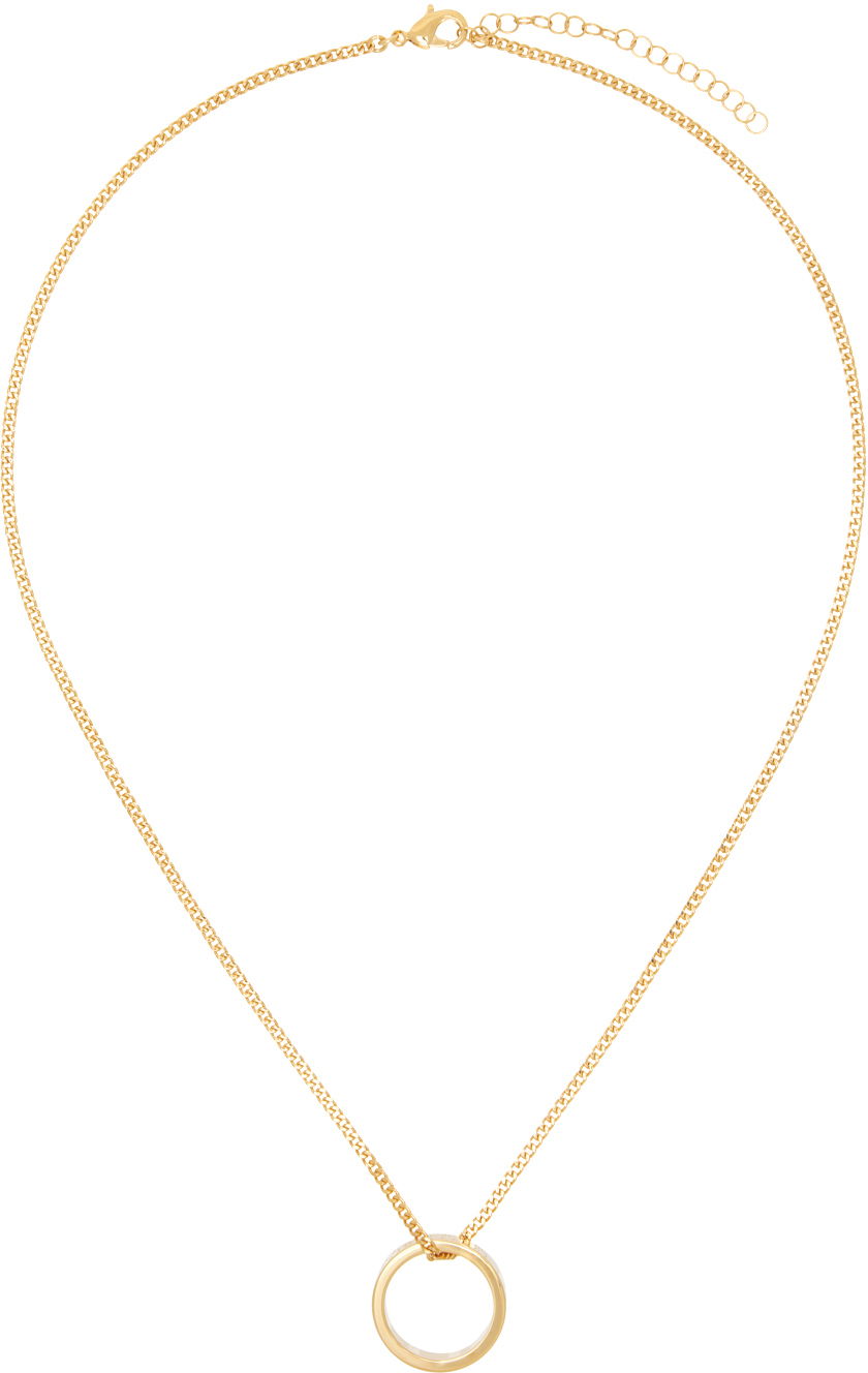 Náhrdelník Maison Margiela MM6 Numeric Minimal Signature Pendant Ring Necklace Béžová | SM6UU0048 P6469, 0