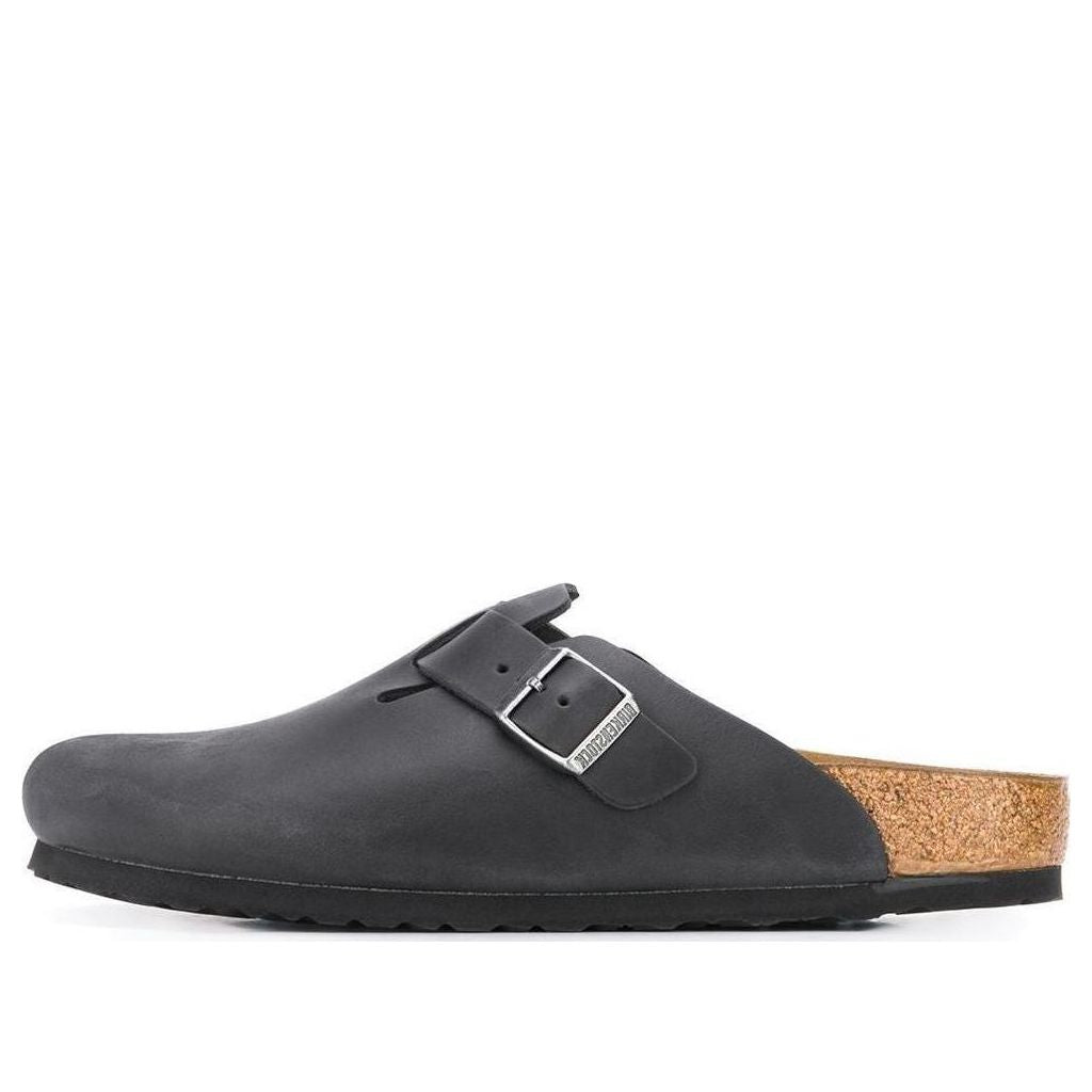 Tenisky a topánky Birkenstock Boston Narrow Oiled Leather Clogs Čierna | 0059463, 0