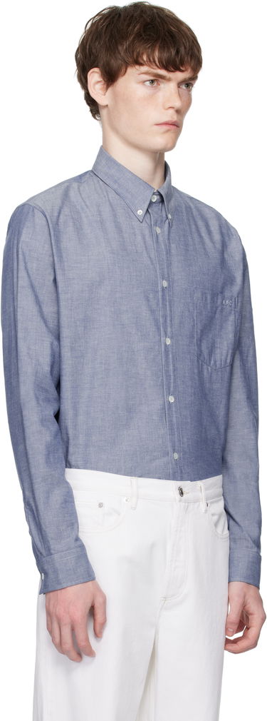 Košeľa A.P.C. A.P.C. Edouard Embroidered Shirt Modrá | COHDV-H12509, 4