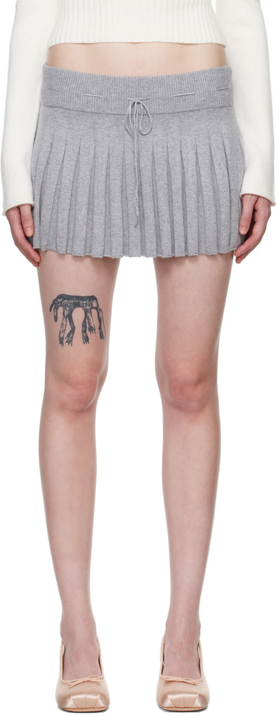 Sukňa GUIZIO Guizio Cielo Pleated Miniskirt Šedá | H23610S020, 0