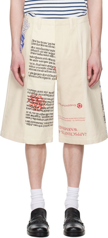Šortky Marine Serre Marine Serre Regenerated Tote Bags Cargo Shorts Béžová | USH006A UWOV0009, 0