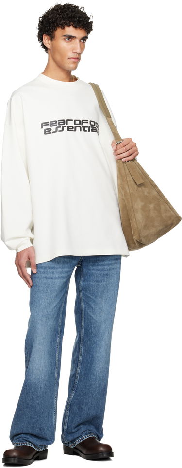 Tričko Fear of God Fear of God ESSENTIALS Holiday Ponte 90s Long Sleeve T-shirt Biela | 125HO254543F, 3