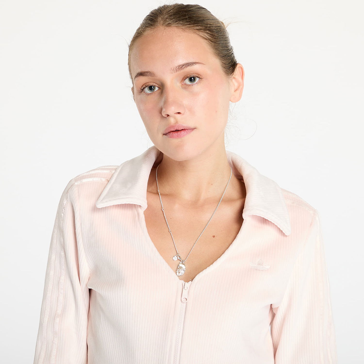 Mikina adidas Originals Rib Cardigan Wonder Aqua Béžová | JN3018, 1