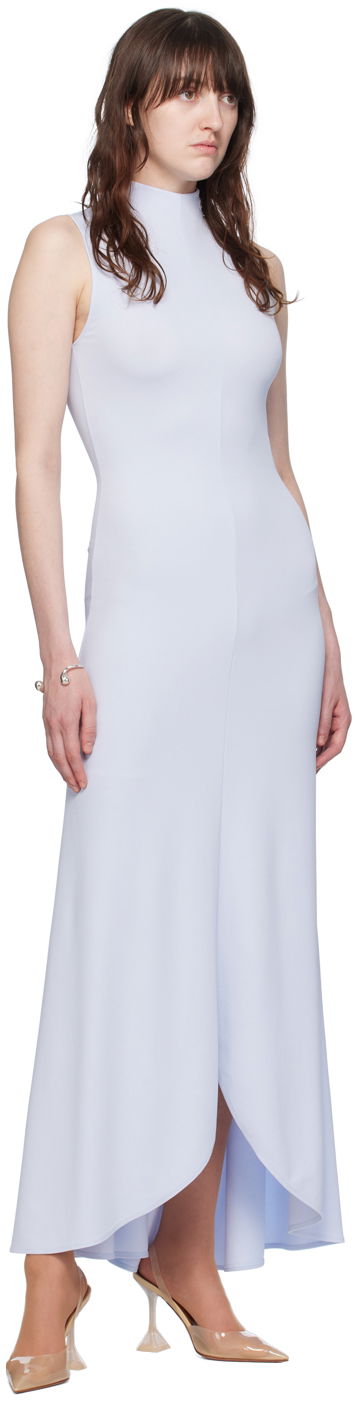 Šaty Courrèges Mock Neck Maxi Dress Modrá | 224JRO425JS0066, 3