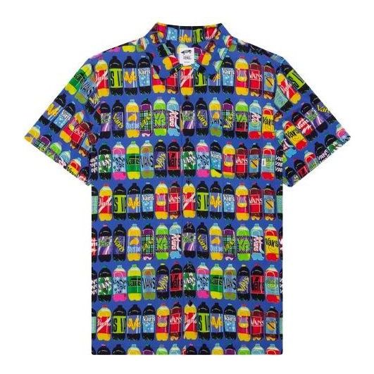 Košeľa Vans Fergus All Over Print Short Sleeve Shirt Modrá | VN0A4RS1W02